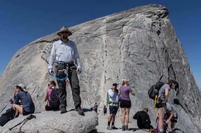 James in full gear with the cables waiting behind him. ©2021 David Rogers