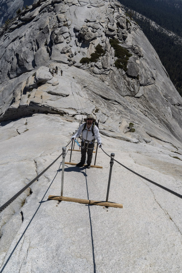 Looking down towards sub dome. James climbing up. ©2021 David Rogers