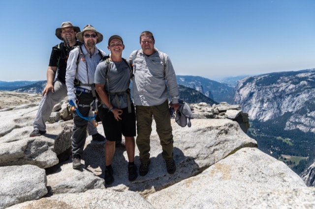 The fellowship on top of Half Dome. ©2021 David Rogers