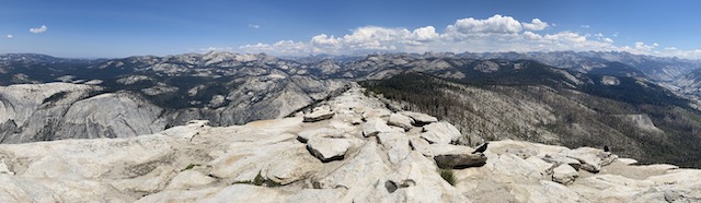 Looking down the ridge of Clouds Rest